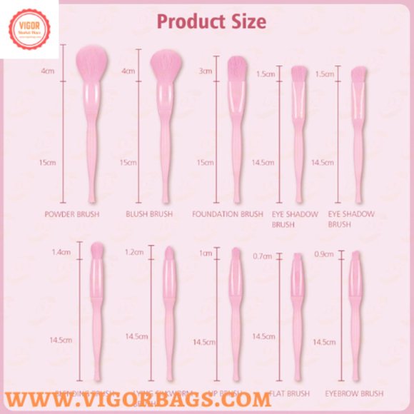 High Quality 10 pcs Candy Color Makeup Brushes Tool Set - Picture 9 of 11